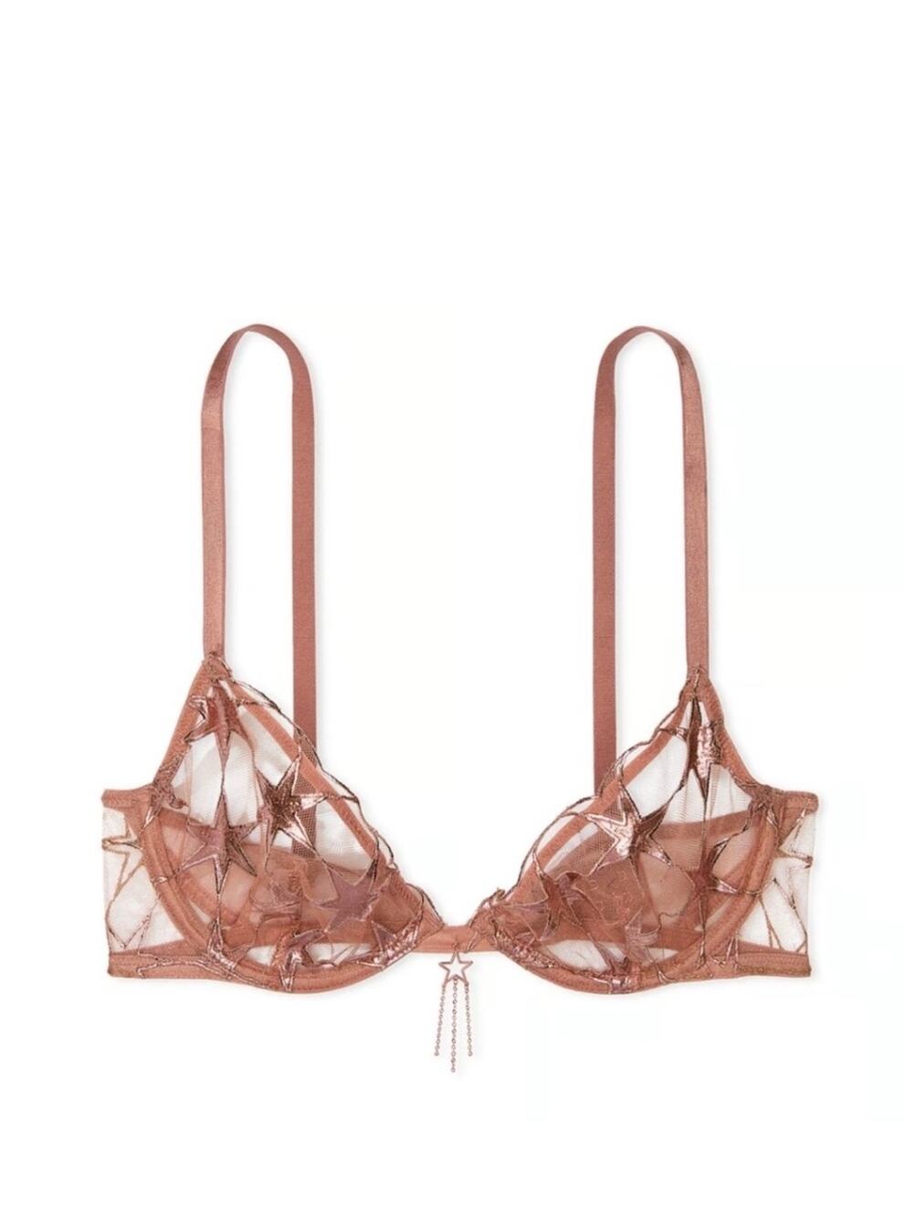 New Victoria’s Secret very sexy unlined low cut Demi bra 32DD stardust